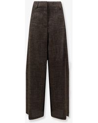 Alysi - Wool And Linen Blend Trousers - Lyst