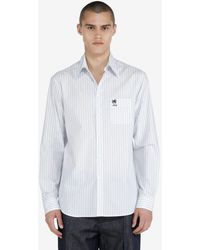N°21 - Logo-embroidered Striped Cotton Shirt - Lyst