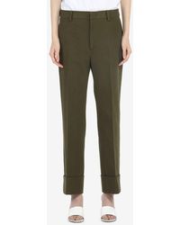 N°21 - Cropped Straight-leg Trousers - Lyst