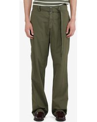 N°21 - Belted Straight-leg Cotton Trousers - Lyst