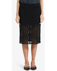 N°21 - Floral-lace Midi Skirt - Lyst
