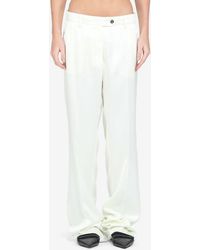 N°21 - Pleated Satin Trousers - Lyst