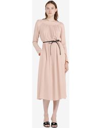 N°21 - Gathered Belted Dress - Lyst