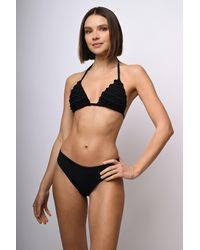 NUNA LIE - Top Per Bikini A Triangolo Con Rouches - Lyst