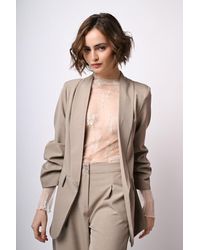 NUNA LIE - Blazer Con Revers A Scialle - Lyst