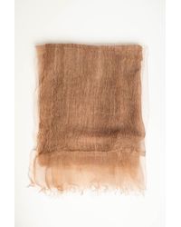 NUNA LIE - Sciarpa Misto Seta A Fili Lurex Nocciola Taglia - Lyst