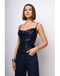NUNA LIE - Top Con Paillettes - Lyst