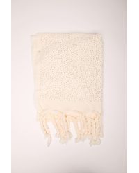 NUNA LIE - Sciarpa Con Strass E Frange Torchon Taglia - Lyst
