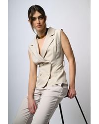 NUNA LIE - Gilet Doppiopetto Con Cintura - Lyst