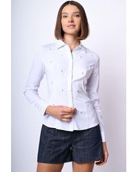 NUNA LIE - Camicia Slim-Fit Con Perle - Lyst
