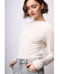 NUNA LIE - Top Con Scollo A Cratere - Lyst
