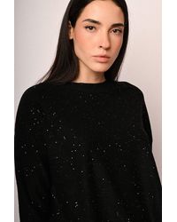 NUNA LIE - Pull Basic Con Mini Paillettes All-Over Taglia - Lyst