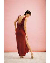 NUNA LIE - Abito Lungo Con Catena-Gioiello E Cuore Sul Retro Taglia - Lyst