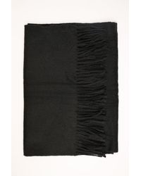 NUNA LIE - Sciarpa Basic Misto Lana Nera Taglia - Lyst