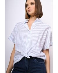 NUNA LIE - Camicia A Righe Con Nodo - Lyst