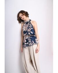 NUNA LIE - Top AllAmericana Con Stampa Floreale - Lyst