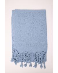 NUNA LIE - Sciarpa Con Strass E Frange Torchon Taglia - Lyst