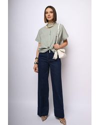 NUNA LIE - Camicia A Righe Con Nodo - Lyst