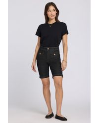 NYDJ - Ella Shorts In Black Rinse - Lyst
