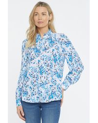 nydj ruffle neck blouse