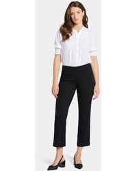 NYDJ - Bailey Relaxed Straight Ankle Pull-on Jeans In Overdye Black - Lyst