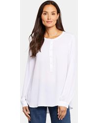 NYDJ - Simone Blouse In Optic White - Lyst