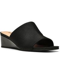 NYDJ - Claudine Wedge Mule Sandals In Black - Lyst