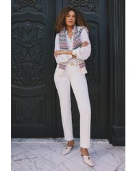 NYDJ - Marilyn Straight Jeans In Winter White - Lyst