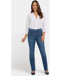 NYDJ - Marilyn Straight Jeans In Lake Notre-dame - Lyst