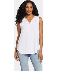 NYDJ - Sleeveless Perfect T-shirt In Optic White - Lyst