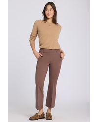 NYDJ - Pull-on Flared Ankle Trouser Pants In Deep Taupe - Lyst