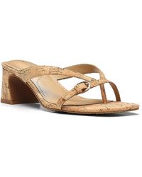 NYDJ - Glam Block Heel Sandals In Natural - Lyst