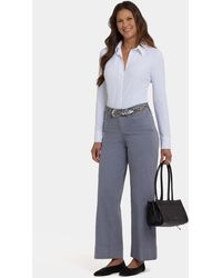 NYDJ - Teresa Wide Leg Ankle Jeans In Shadow Blue - Lyst