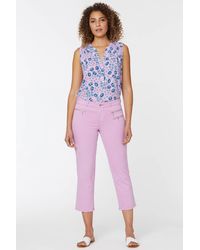 NYDJ Relaxed Piper Crop Jeans In Pink Lilac