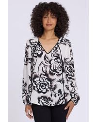 NYDJ - Elsie Blouse In Mystic Rose Ivory - Lyst
