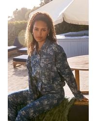 NYDJ - Trucker Jacket In Floral Jacquard Indigo - Lyst
