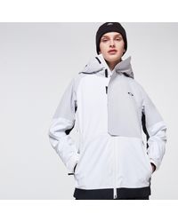 Oakley White/gray Camellia Shell Jacket - Multicolore
