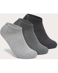 Oakley - Short Solid Socks (3 Pcs) - Color: Grey - Lyst
