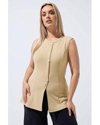 Yours - Seam Detail Waistcoat - Lyst