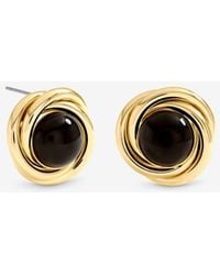 Jon Richard - Plated & Jet Statement Earrings - Lyst