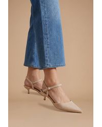 Dorothy Perkins - Vicky Faux Suede Low Heel Point 2 Part Kitten Heel Court Shoes - Lyst