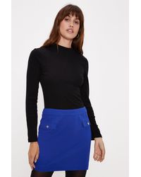 Oasis - Premium Ponte Pocket Detail Mini Skirt - Lyst
