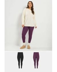 Yours - 2 Pack Stretch Leggings - Lyst