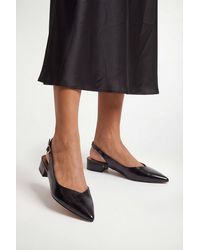 Wallis - Isla Faux Leather Slingback Pointed Flats - Lyst