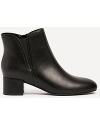 Linzi - Manor Faux Leather Block Heeled Ankle Boot - Lyst