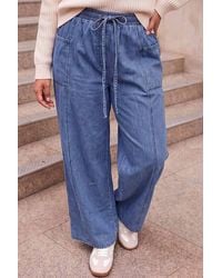 Roman - Curve Tie Waist Pocket Trouser - Lyst