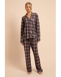 Dorothy Perkins - Check Long Sleeve Jersey Pyjama Set - Lyst