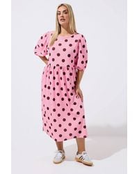 Yours - Polka Dot Maxi Dress - Lyst