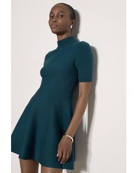 Apricot - Fit & Flare Ribbed Knit Mini Dress - Lyst