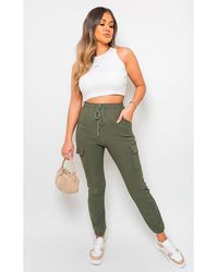 IKRUSH - Plus Size Frankie Cargo Pocket Trouser W/ Drawstring - Lyst